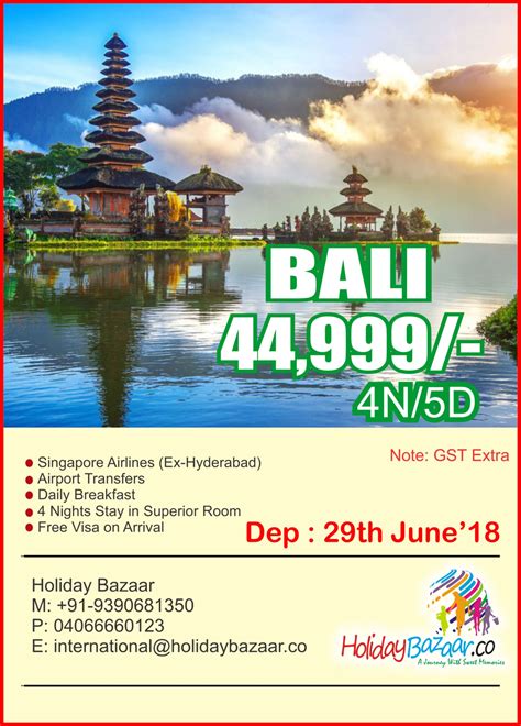 bali packages including flights wotif